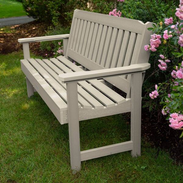 Highwood Lehigh 5 ft. 2-Person Whitewash Recycled Plastic Outdoor