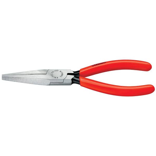 KNIPEX 6-1/4 in. Long Nose Pliers-Flat Tips 30 11 160 The Home Depot