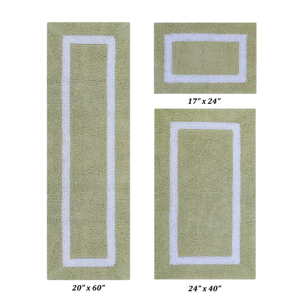 Rozanne 100% Cotton Tufted Reversible Machine Washable Bathroom Rug Highland Dunes Color: Sage, Size: 17 W x 24 L