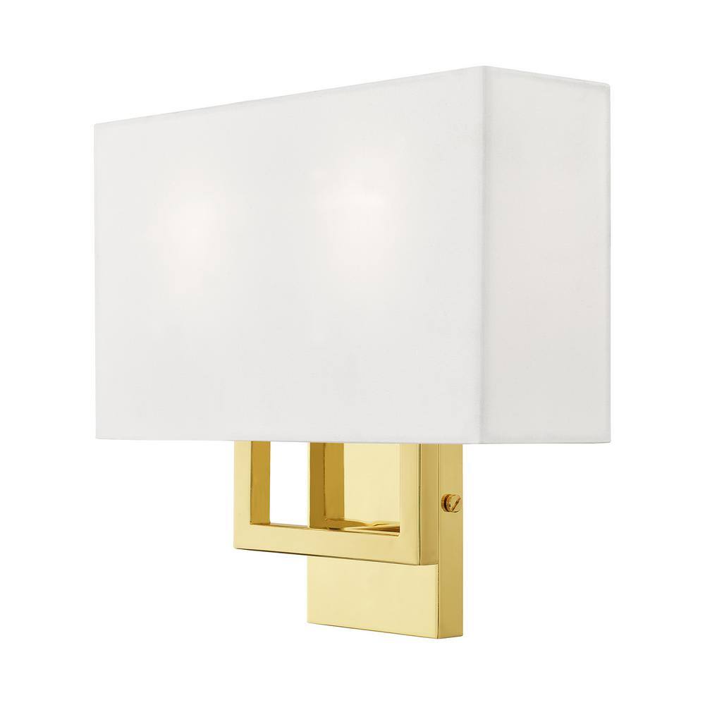 Elegant Pierson Polished Brass 2-Light ADA Wall Sconce