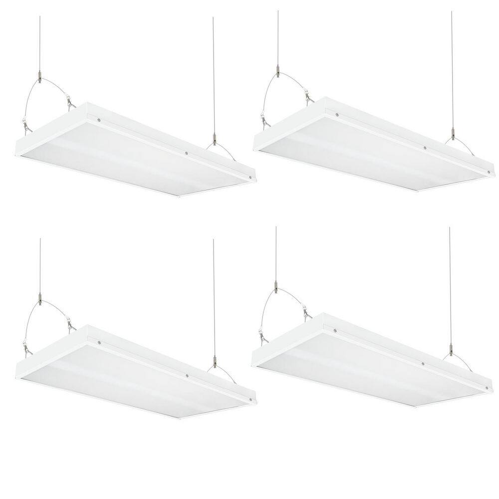 2 ft. 100-Watt Integrated LED White Linear High Bay Light Fixture with 16000 Lumens 5000K Daylight for Shop (4-Piece) price history on PriceWatchPro