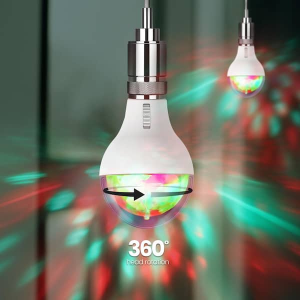 5-Watt Equivalent A23 Color Changing Party Bulb Medium E26 Base LED Light Bulb 3 Modes (Multi-Color Snow, Red and Green)