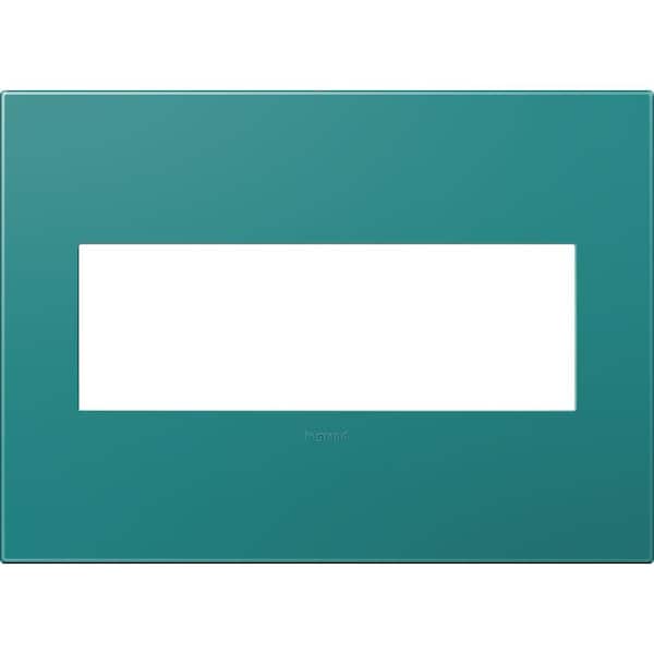 Legrand adorne 3 Gang Decorator/Rocker Wall Plate, Turquoise Blue (1-Pack)