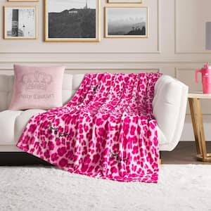 JUICY COUTURE Juicy Hot Pink Embossed Heart 50 in. x 70 in