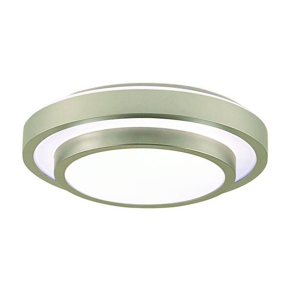 Eurofase Noire Collection 1-Light Silver Flushmount