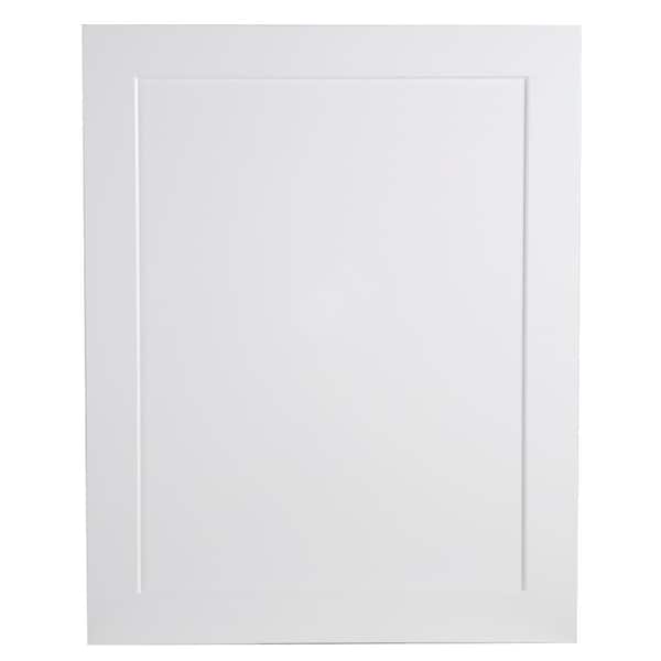 Hampton Bay White 24x30x0.63 in. Decorative Base End Panel