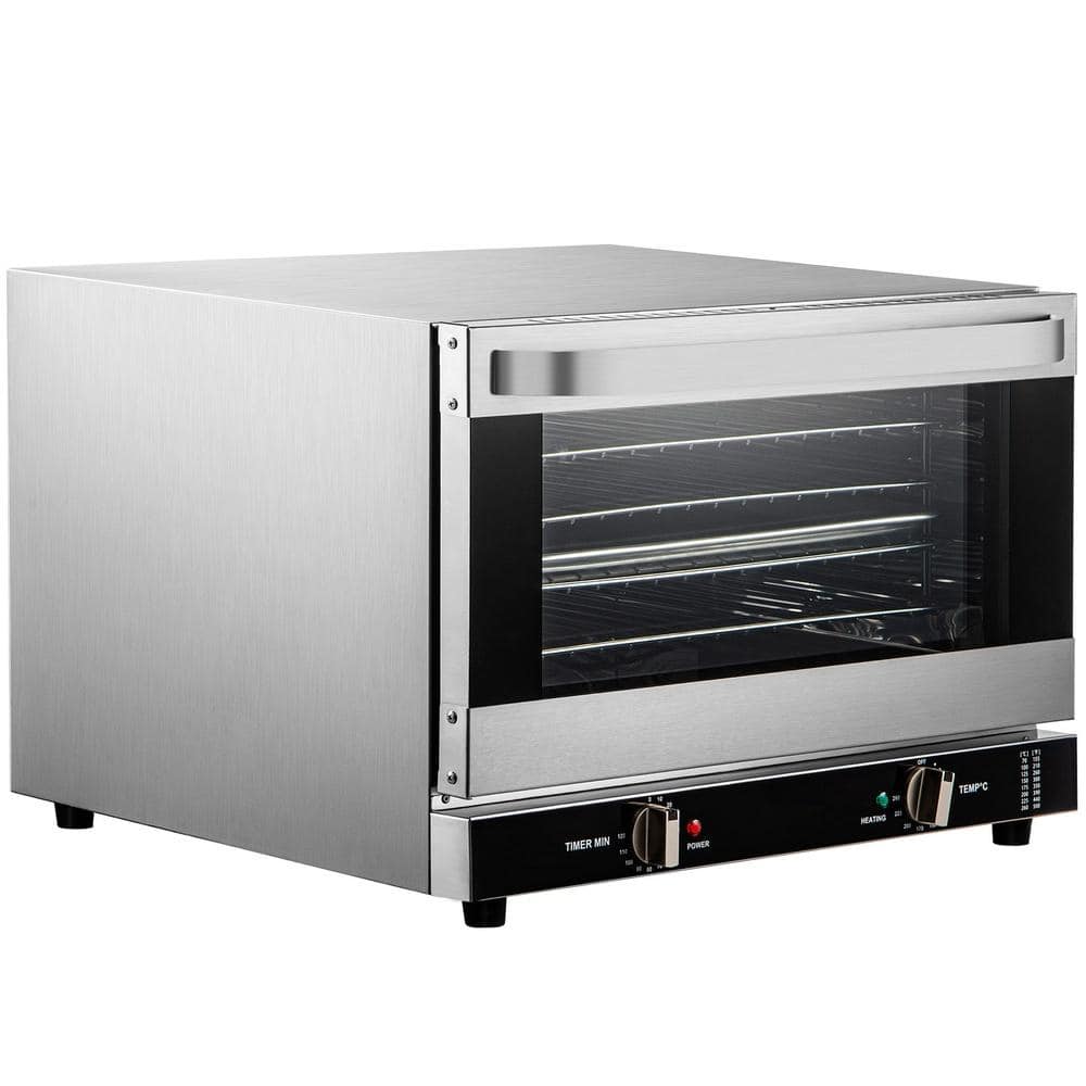 Commercial Convection Oven, 47L/43Qt, Half-Size Conventional Oven Countertop, 1600W 4-Tier Toaster with Front Glass price history on PriceWatchPro