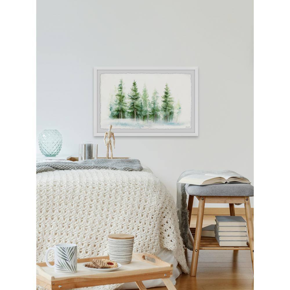 Amongst The Trees Green Watercolor Forest Print