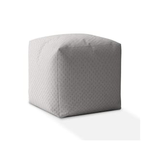 Charlie Grey Polyester Square Pouf Cover Only