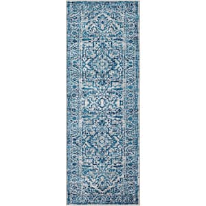 Havana Blue 2 ft. 7 in. x 7 ft. 3 in. Runner Rug