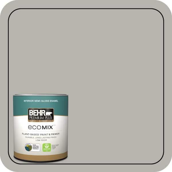 1 qt. #PPU24-11 Greige Semi-Gloss Enamel EcoMix Plant-Based Interior Paint & Primer