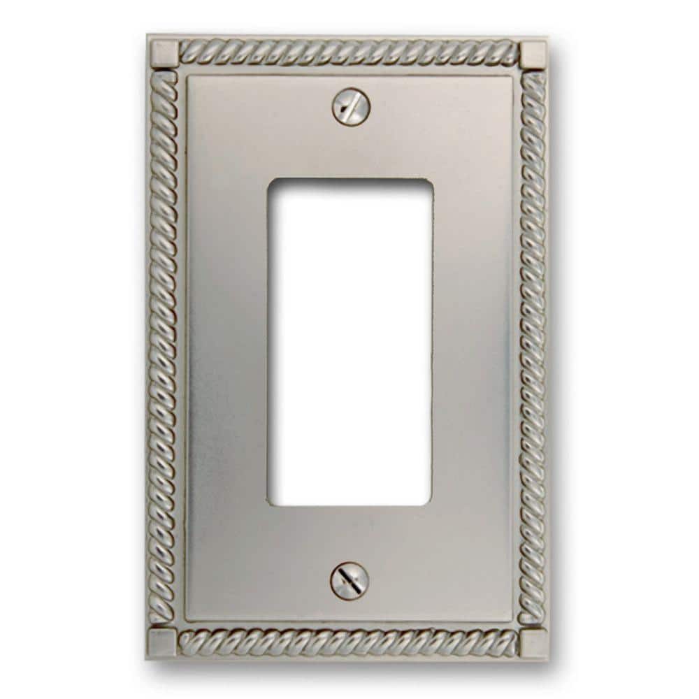 Satin Nickel Single Gang Decorative Wall Plate