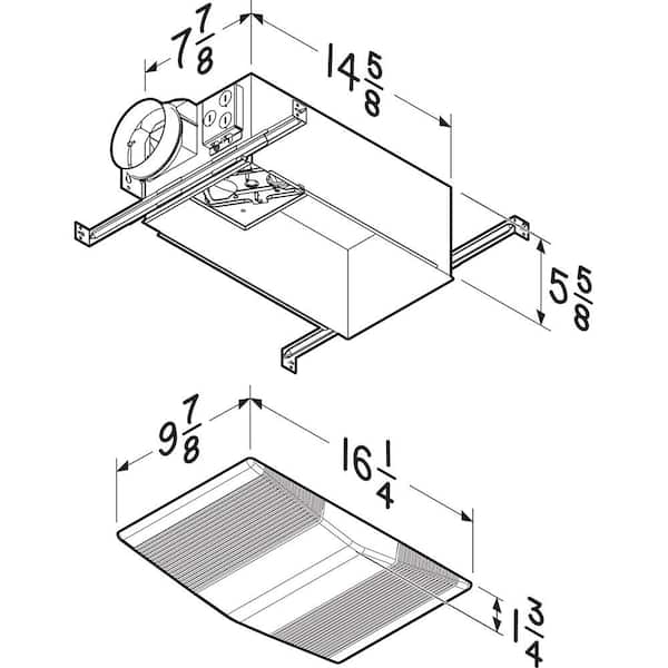 Broan NuTone 70 CFM Ceiling Bathroom Exhaust Fan with Light 668RP The Home Depot