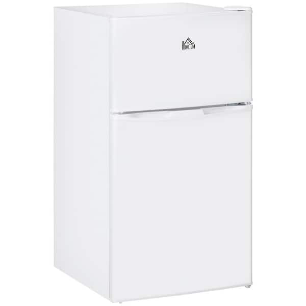 HOMCOM Mini Fridge with Freezer, Compact Mini Refrigerator with