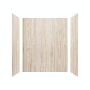 Expressions 32 in. x 60 in. x 72 in. 3-Piece Easy Up Adhesive Alcove Shower Wall Surround in Sorento