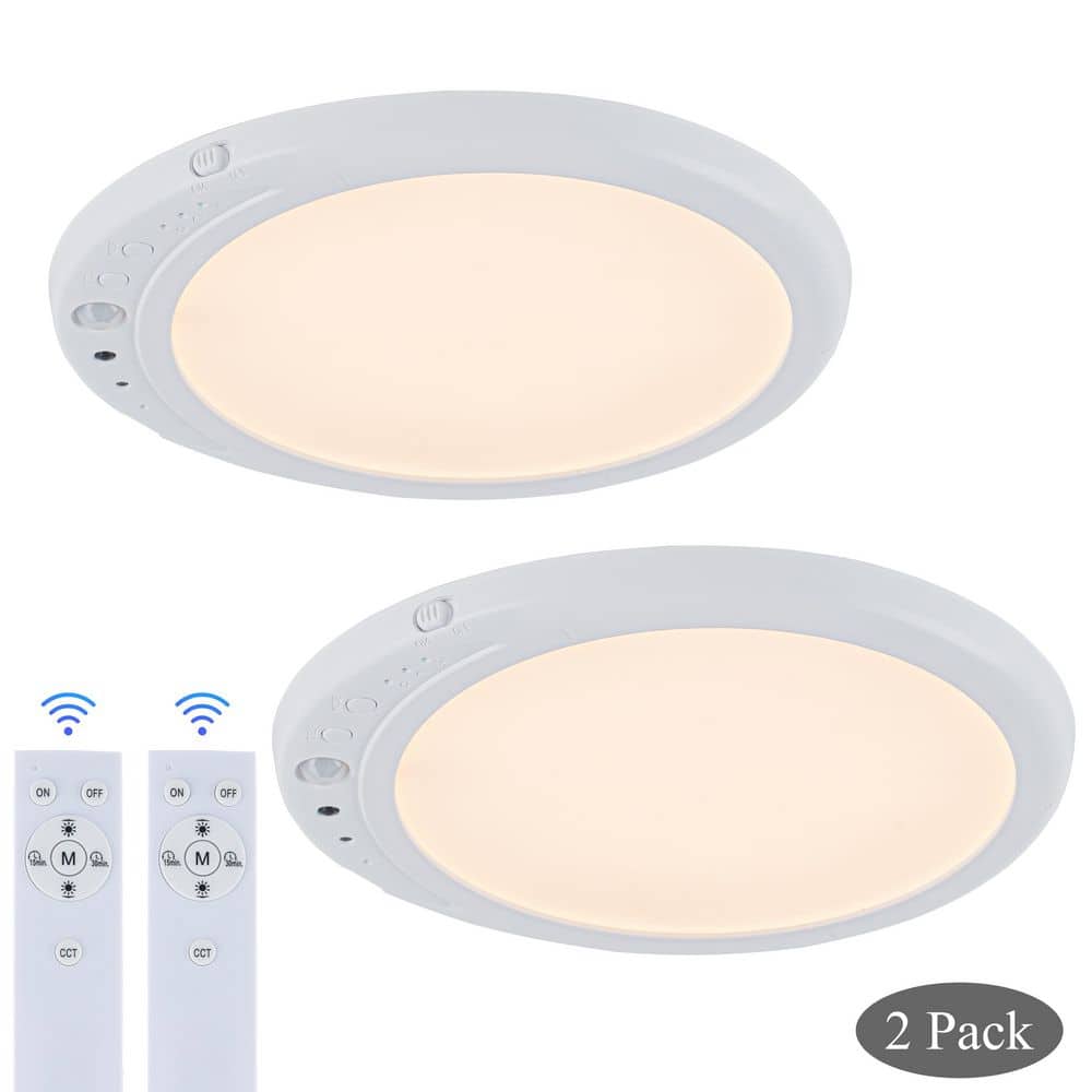 7.75 in. White Rechargeable Motion Sensor LED Flush Mount Ceiling Light with 3CCT and Dimmable Function price history on PriceWatchPro