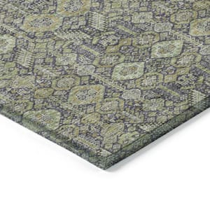 Chantille ACN574 Green 3 ft. x 5 ft. Machine Washable Indoor/Outdoor Geometric Area Rug