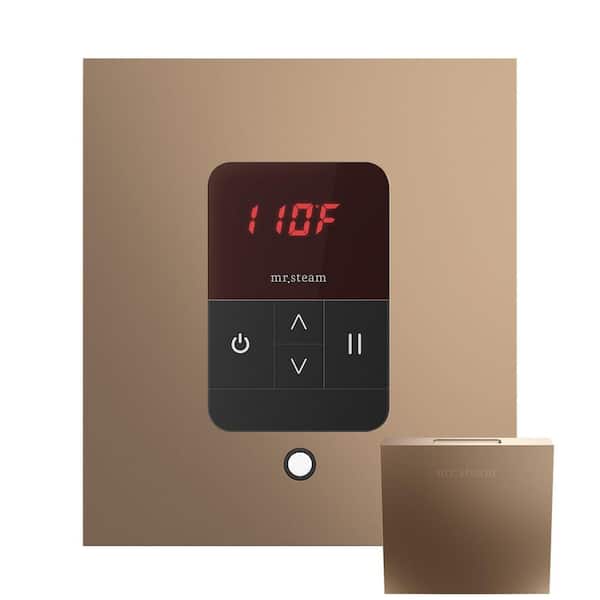 iTempo Square Steam Shower Control and Steamhead in Nouveau Bronze