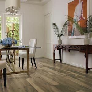 Pelican Point Acacia 3/8 in. T x 6 1/2 in.W x Tongue & Groove Wirebrushed Engineered Hardwood Flooring (25.57 sqft/case)