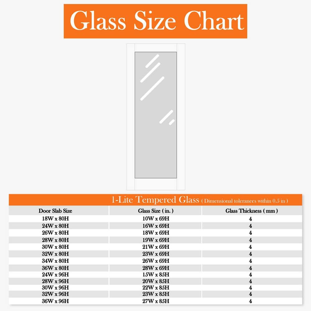 24" x 80" White Frosted Glass MDF Sliding Barn Door with Nickel Hardware