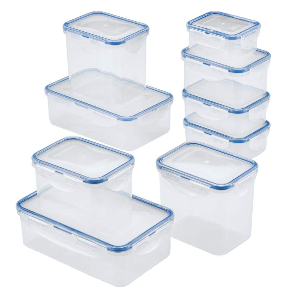 Lock&Lock Rectangle Container Lid w/Handle w/Divider Inserts BPA-Free Plastic 