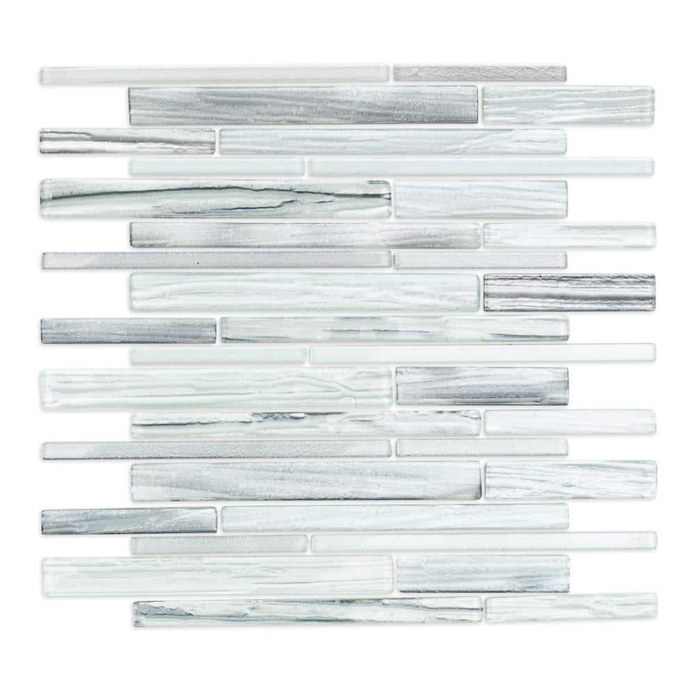 Haze 12x13 Glass Geometric Mosaic Wall Tile