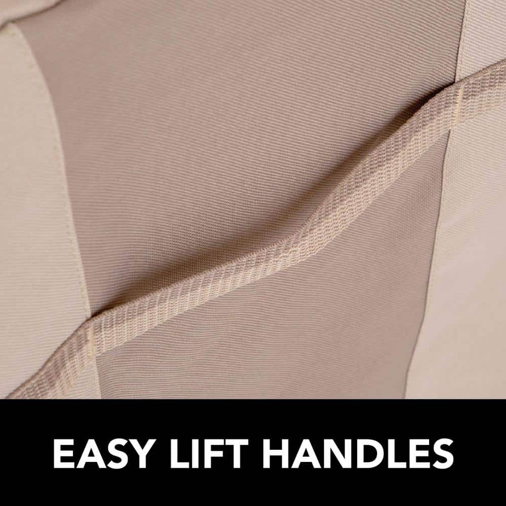 Beige Heavy-Duty Outdoor Swivel Lounge Chair Cover