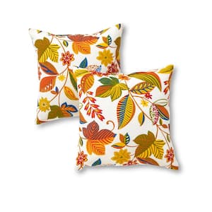 Esprit Floral Square Outdoor Throw Pillow (2-Pack)