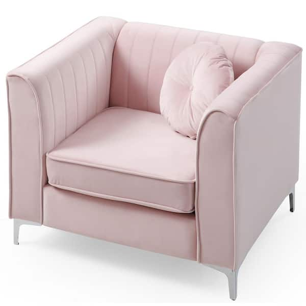 Pink best sale quilted chair