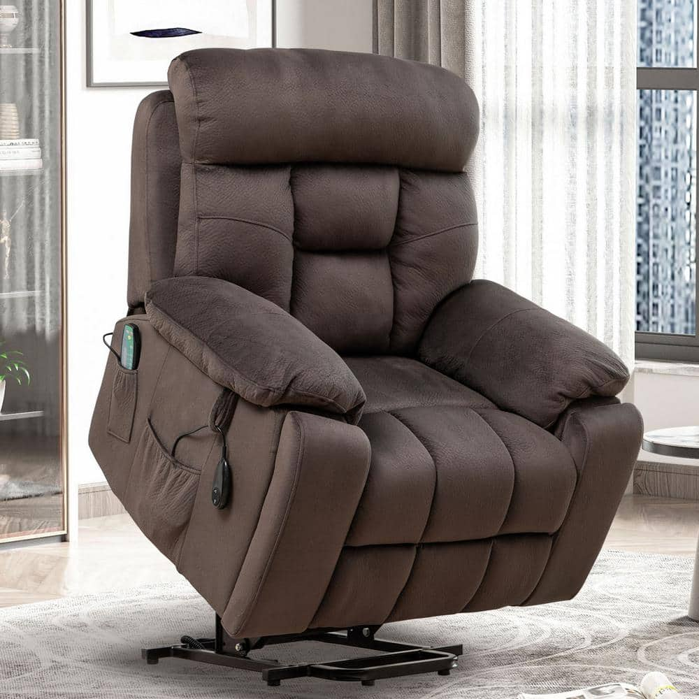 aisword Flagship Oversized(Flat more than 6.1 ft.) Velvet Recliner Lift ...