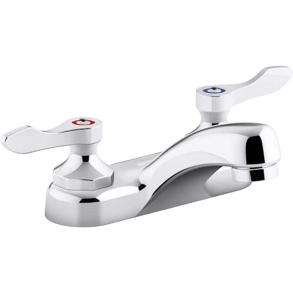 KOHLER Triton Bowe 1.0 GPM 4 in. Centerset 2-Handle Bathroom Faucet with Laminar Flow in Polished Chrome