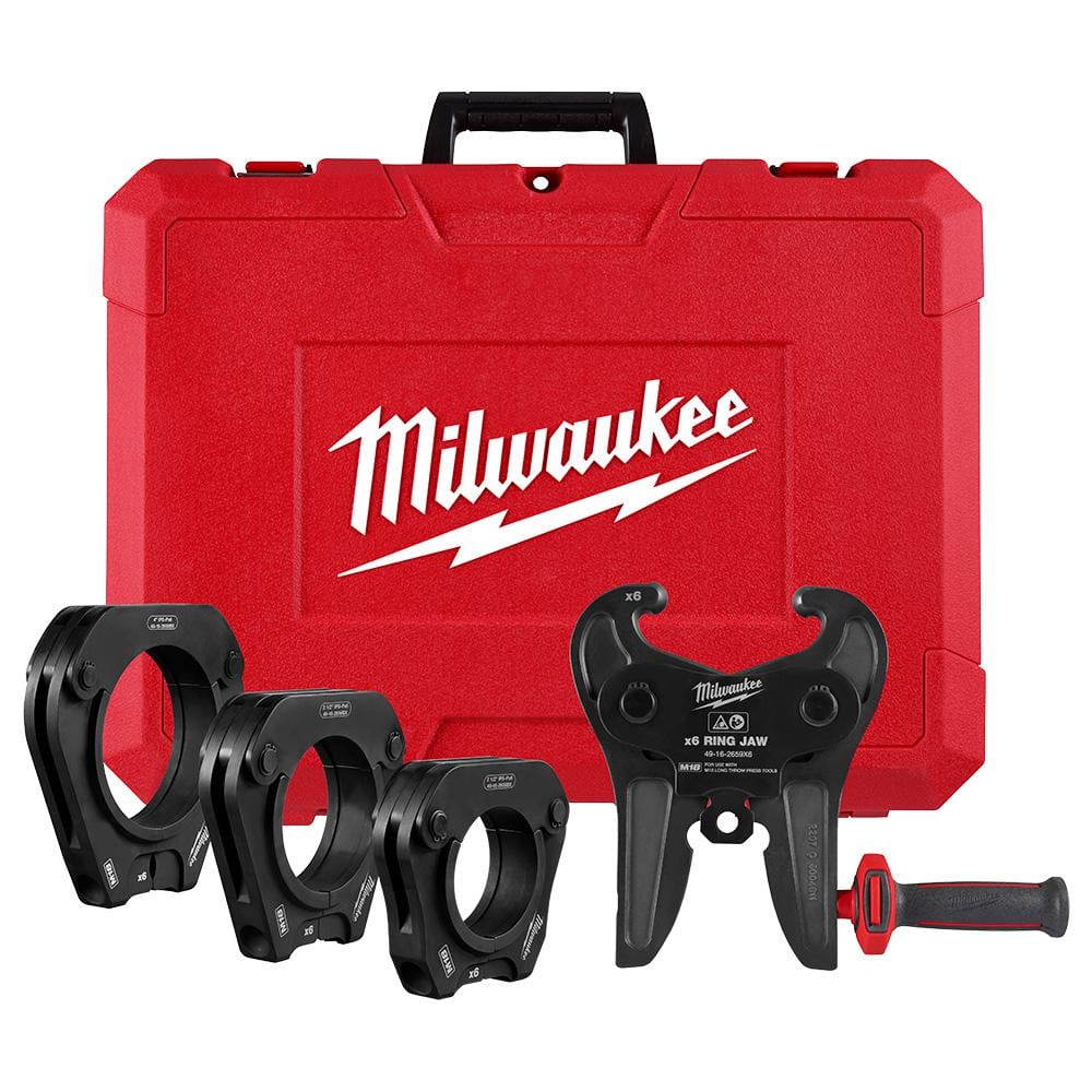 Milwaukee 2-1/2 in. - 4 in. IPS-P Pivoting Press Ring Kit for M18 FORCE ...