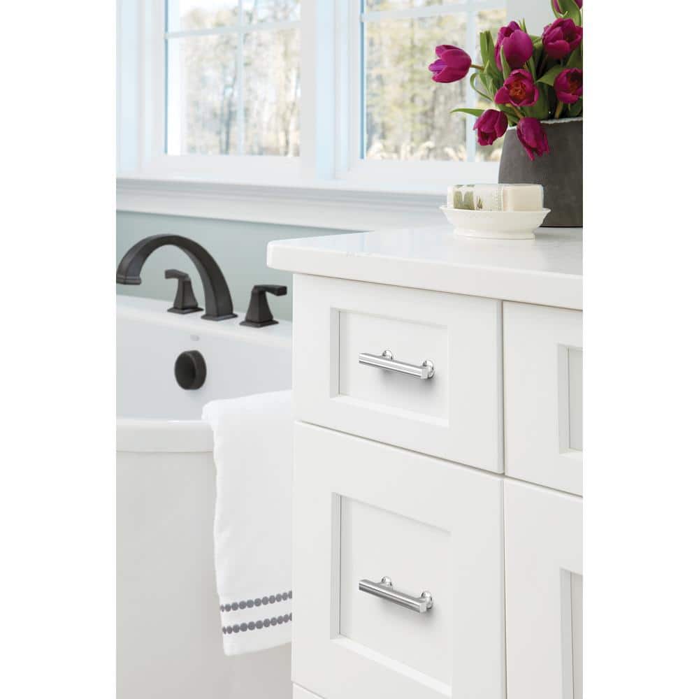 Amerock Everett 3 inch (76mm) Center-to-Center Polished Chrome Cabinet Pull