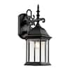 Bel Air Lighting Josephine In Light Black Outdoor Wall Light Fixture With Clear Glass