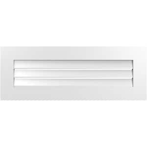 38" x 14" Vertical Surface Mount PVC Gable Vent: Functional with Standard Frame