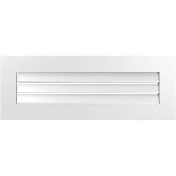Ekena Millwork 38" x 14" Vertical Surface Mount PVC Gable Vent: Functional with Standard Frame