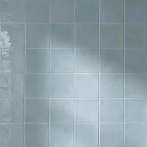 New Country Powder Blue 5.9 in. x 5.9 in. Polished Ceramic Tile Sample