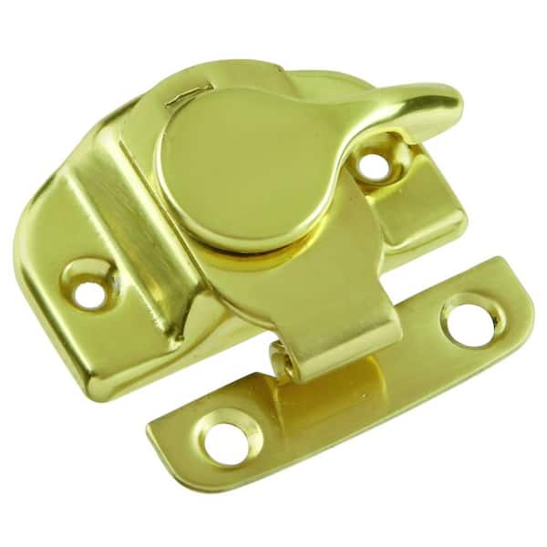 First Watch Security Polished Solid Brass Cam Action Clamp-Tight Window Sash Lock