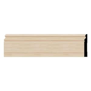 WM217 0.56 in. D x 5.25 in. W x 96 in. L Wood White Oak Baseboard Moulding