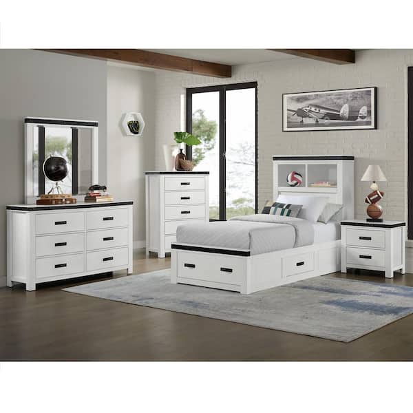 Montauk Youth White 2-Drawer 26 in. W Nightstand