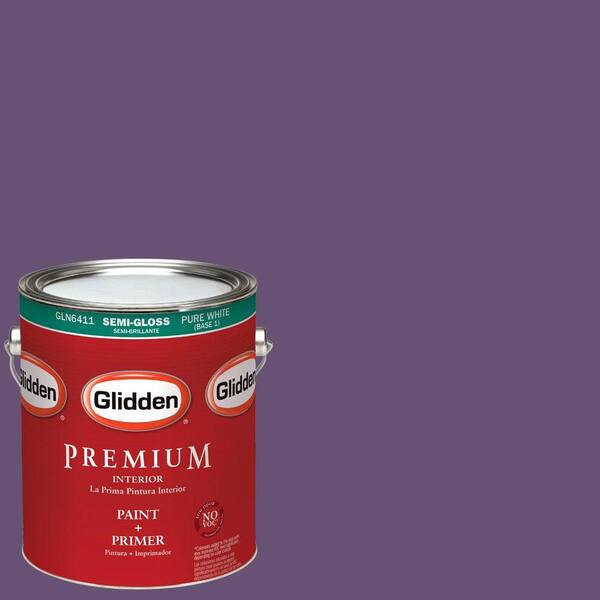 Glidden Premium 1 gal. #HDGV60D California Raisin Semi-Gloss Interior Paint with Primer