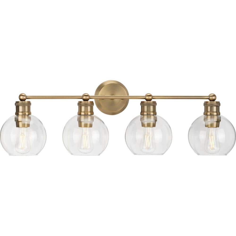 Progress Lighting Hansford Collection 33-1/2 in. 4-Light Gold Vintage ...