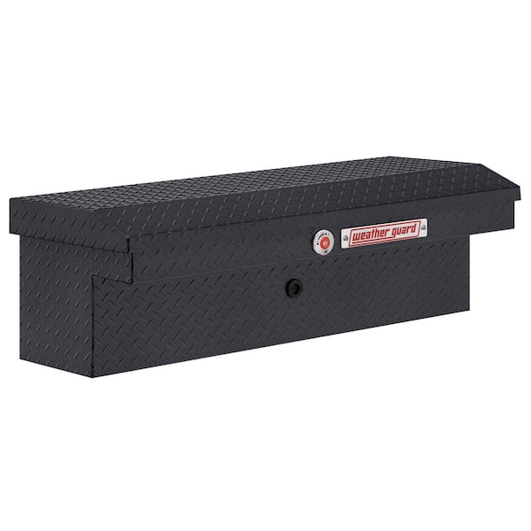 Weather Guard 41 in. Gray Aluminum Low Profile Lo-Side Truck Tool Box
