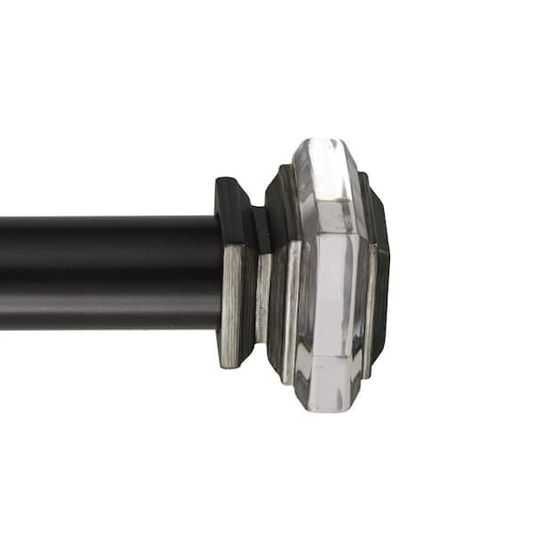 Art Decor 60 - 108 in. Telescoping Single Curtain Rod Kit in Oil Rubbed Bronze with Lalique Finials