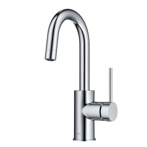 KRAUS Oletto Single-Handle Kitchen Bar Faucet in Chrome
