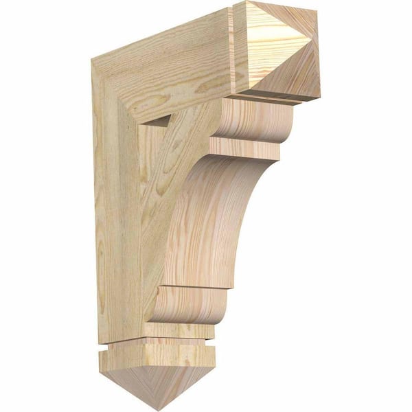 Ekena Millwork 6 in. x 26 in. x 22 in. Douglas Fir Olympic Arts and Crafts Rough Sawn Bracket