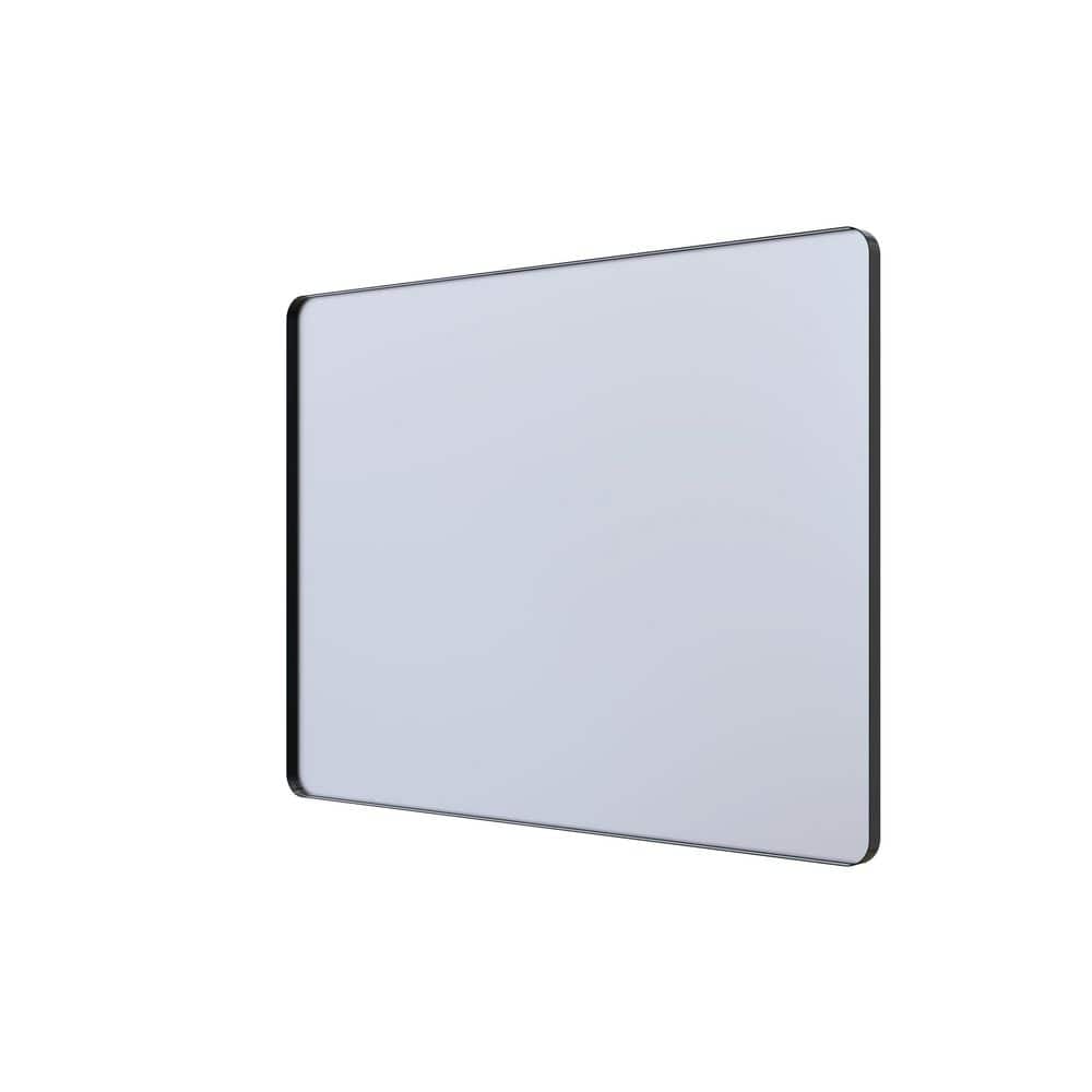 40 in. W x 30 in. H Rectangular Aluminum Framed Wall Bathroom Vanity Mirror in Matte Black (Mounting Hardware Included) price history on PriceWatchPro