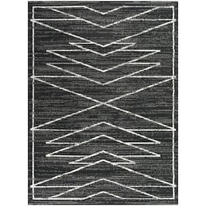 Laurent Charcoal 5 ft. 3 in. x 7 ft. Geometric Area Rug