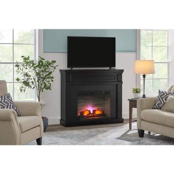 StyleWell Grantley 50 in. W Freestanding Electric Fireplace Mantel in