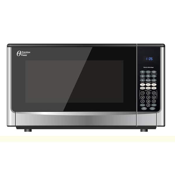 Oster 1.6 cu. ft. 1100-Watt Countertop Microwave with Inverter Sensor Cook Technology in Stainless Steel